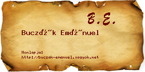 Buczák Emánuel névjegykártya